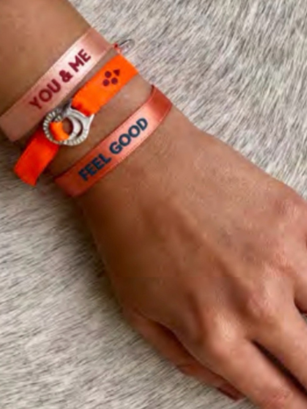 Blue ‘make it fun’ Satin Wristband Bracelet - Picture 2 of 4
